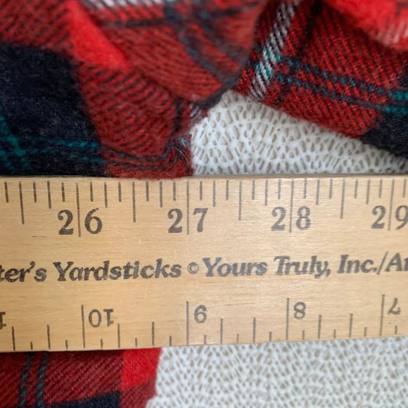 Blocks Sportwear Flannel Jacket 2XLT Red Green Plaid Filled Pockets Snap Pearl - Picture 6 of 11